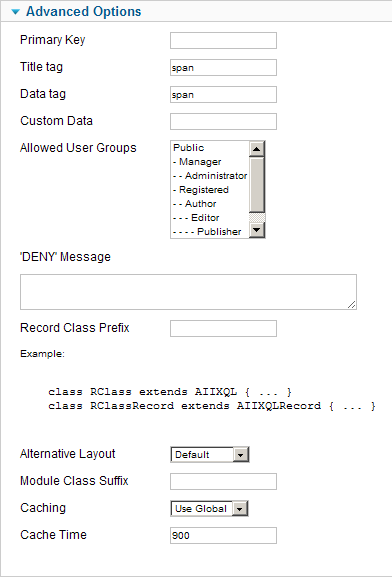 Advanced Settings